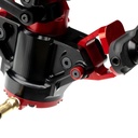 Accu-Tac HYB-500 HYDRO Bipod Picatinny, Cants, Remote Vert Adjust. - Black/Red