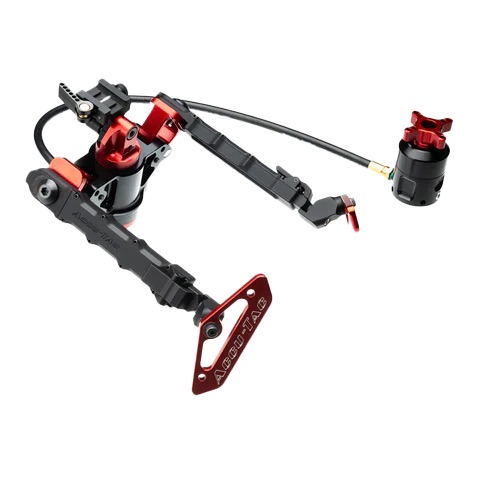 Accu-Tac HYB-500 HYDRO Bipod Picatinny, Cants, Remote Vert Adjust. - Black/Red