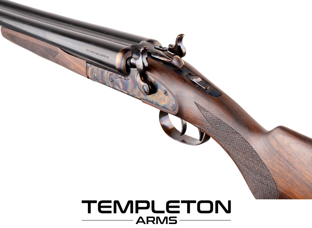 Templeton Arms GAMBLER, SxS Hammer Gun, 5 Chokes, 3" Chamber, CCH Finish (12 Gauge, 20", Right Hand)
