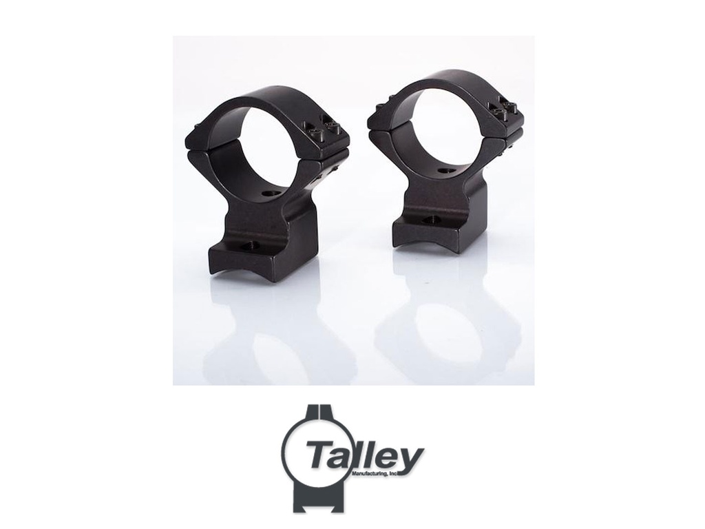 Talley 34MM Alloy Lightweight Rings - Black (Med., Remington Model 700-721-722-725-40X, Sauer 100, 101, Bergara B14, Mauser M18)