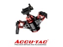 Accu-Tac HYBA-500 HYDRO Bipod ARCA Spec QR, Cants, Remote Vert Adjust. - Black/Red