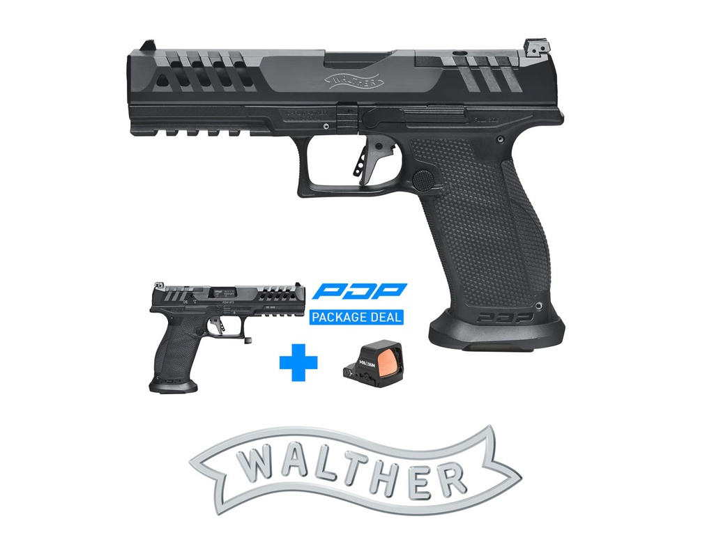 Walther PDP POLYMER MATCH Fullsize 5.0" with Holosun HE507 COMP Green & Mounting Plate *KIT*