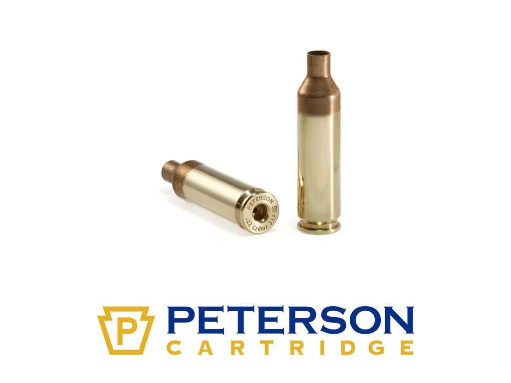 Peterson .22 Creedmoor Casings - small rifle primer - Box of 50