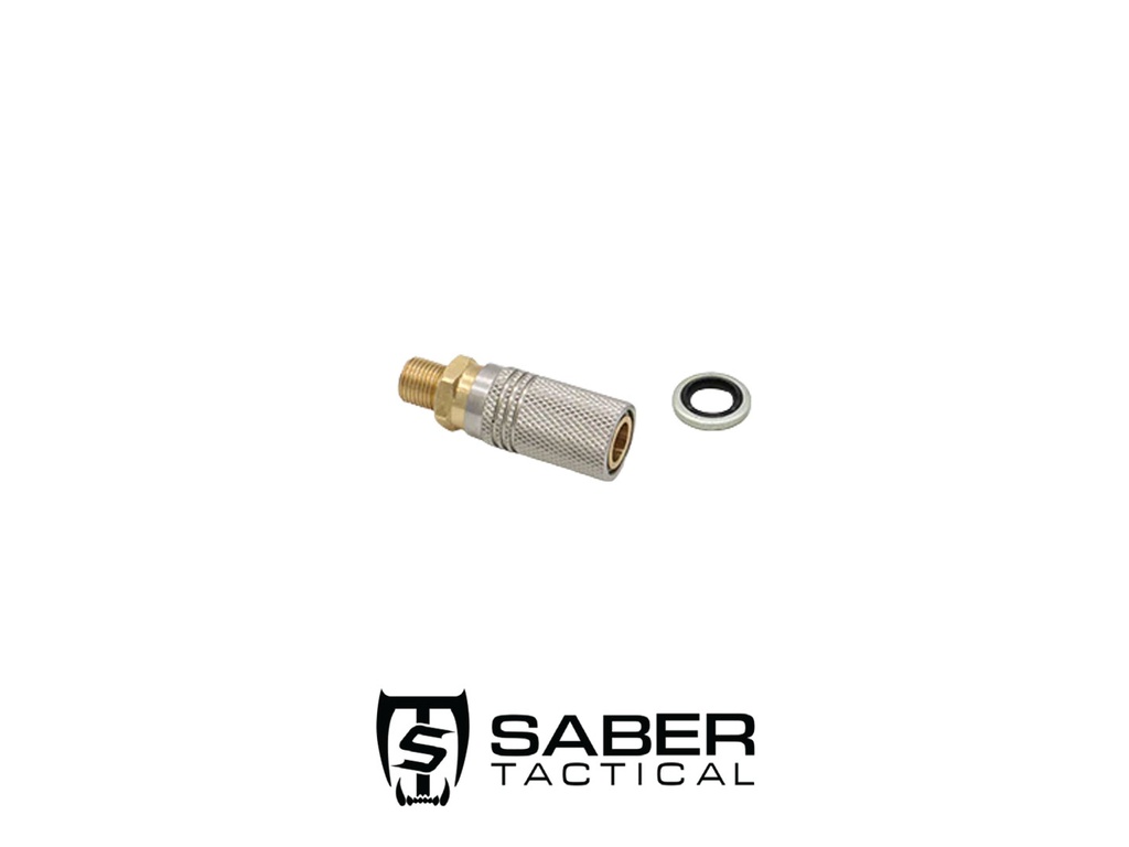 Saber Tactical extended quick disconnect (QD) 1/8 BSP male threads