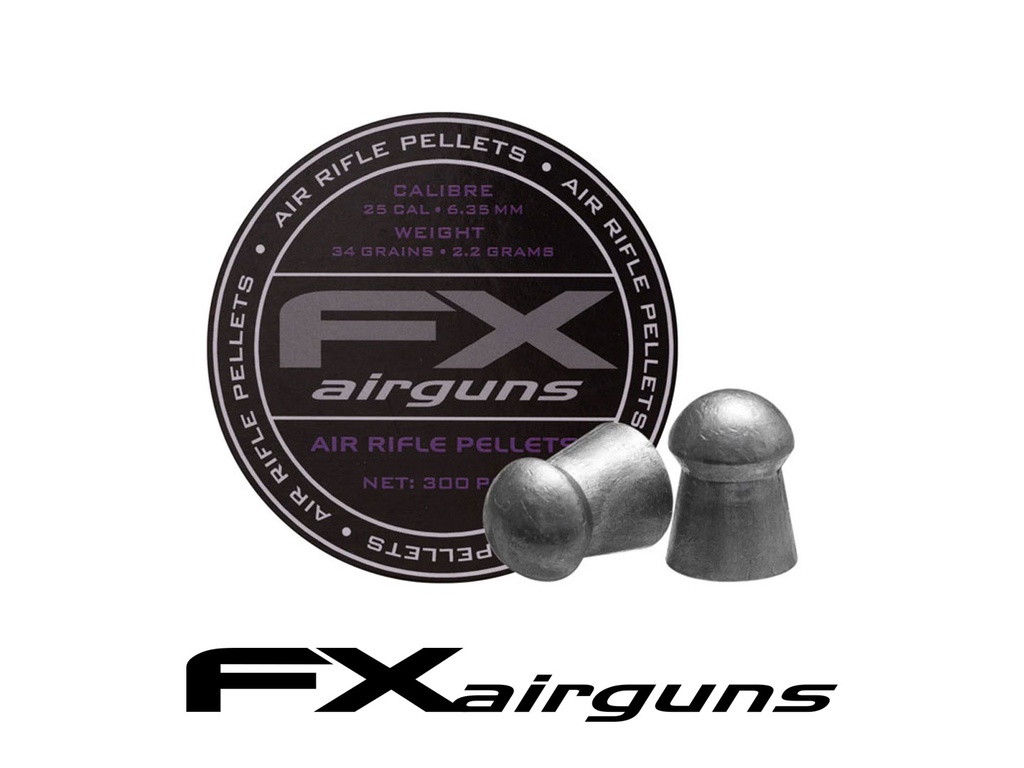 FX Premium Pellets (Diabolo EXACT KING HEAVY MKII) cal .25 / 6.35mm / 33.95gr (300 pcs)
