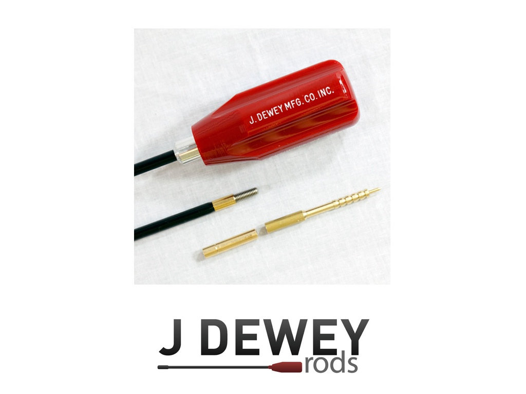 Dewey Nylon Coated Rod (.22-26 cal. Rifle 24” with .22 Jag & Brush Adapter (SMBA))