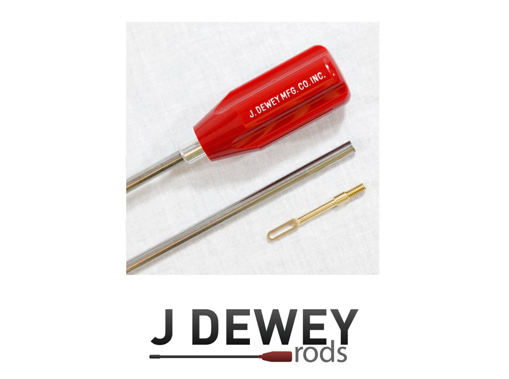 Dewey Deluxe 1 Piece Stainless Steel Rods (25” Rod for Rifle .27 cal. & up)