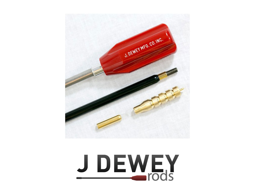 Dewey Nylon Coated Rod (.35 & up 62” - 2 Piece Rod with .50 Jag & Brush Adaptor (LGBA))
