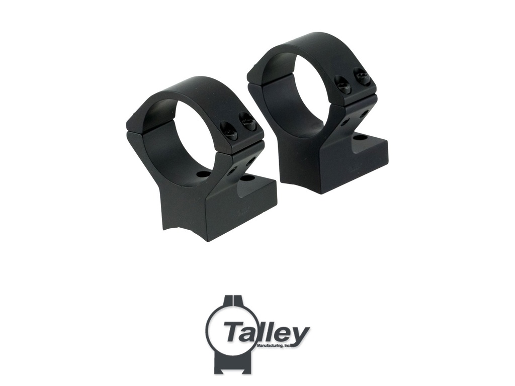 Talley 30MM Alloy Lightweight Rings - Black (Low, 98 Mauser Large Ring, Mauser M12, Model 798 Zastava)