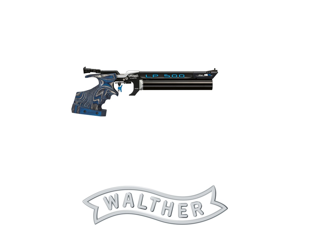 Walther LP500 EXPERT m Trigger, cal 4.5mm, MEMORY 3D Blue Angel Grip, Regular Right, Size M