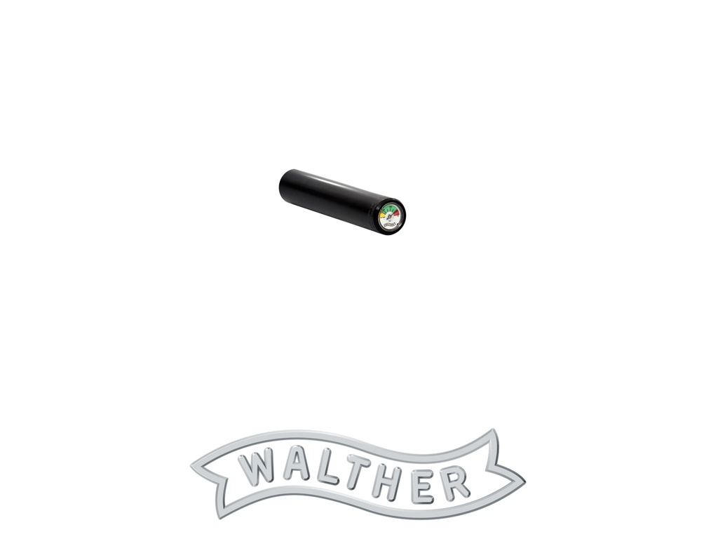 Walther Compressed Air Cylinders Aluminium Cylinder 300 Bar, 85 ccm, 260 g, with pressure gauge (Suits LP200, LP300, LP300XT)