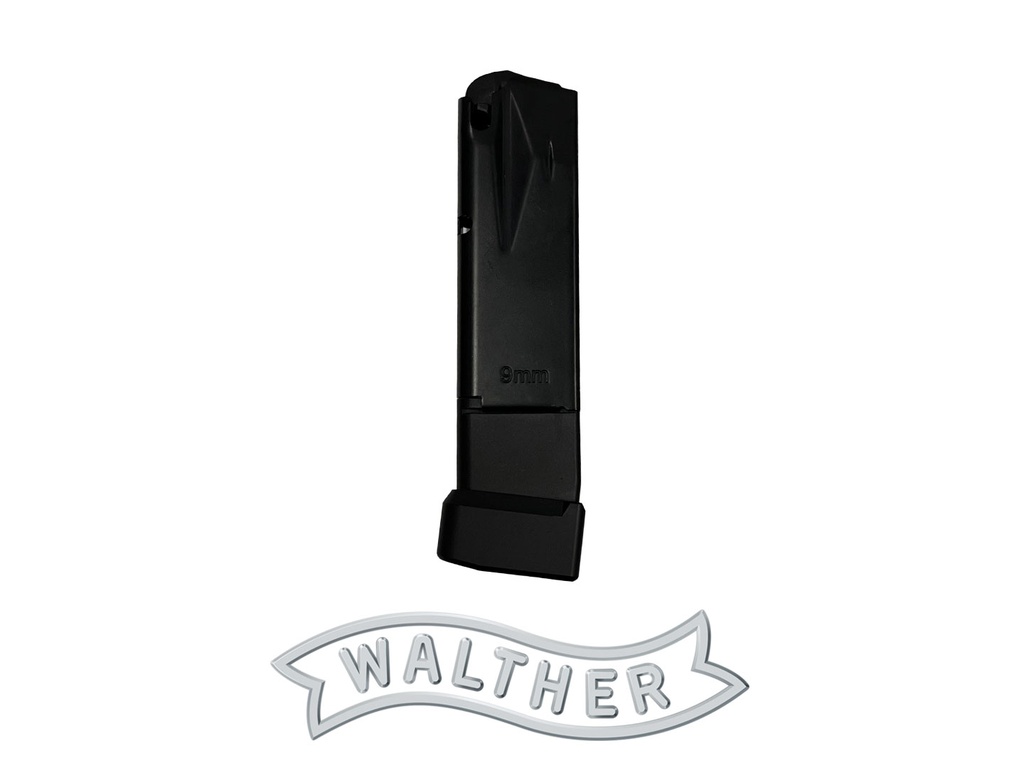 Walther Magazine 9MM 10R 2021 C  PPQ Q5 /PDP Black extender to suit  Mag well 