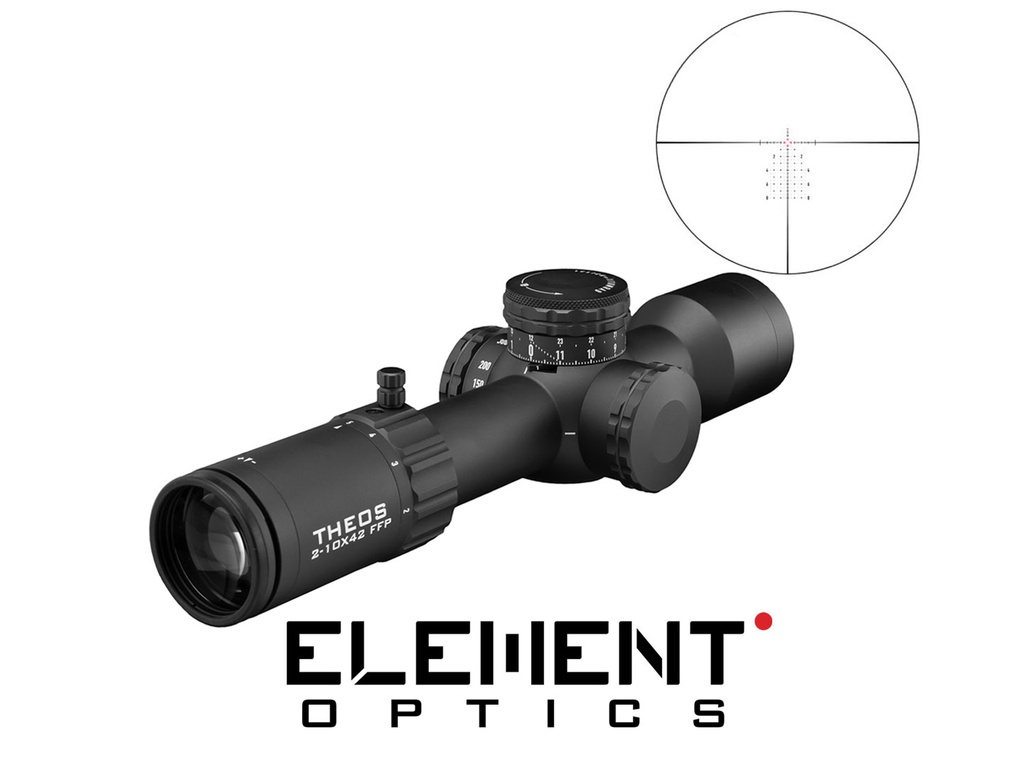 Element Optics THEOS 2-10X42 FFP MPR-1D MRAD - BLACK