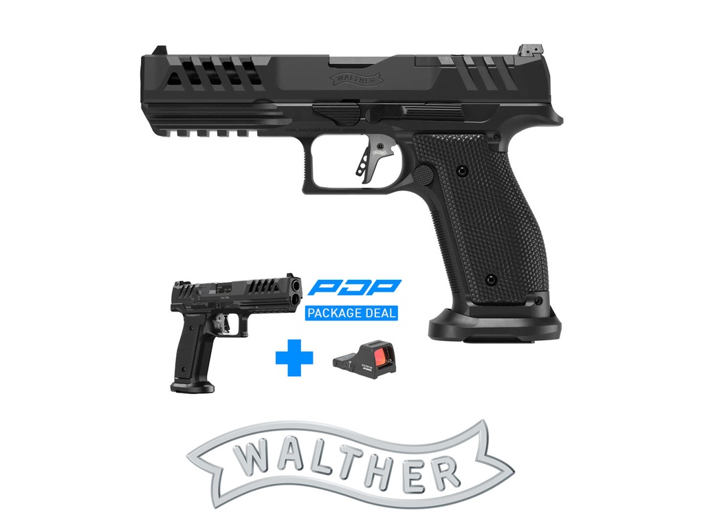 Walther PDP Fullsize Steel Frame Match 5.0" with Holosun SCS PDP Green *KIT*
