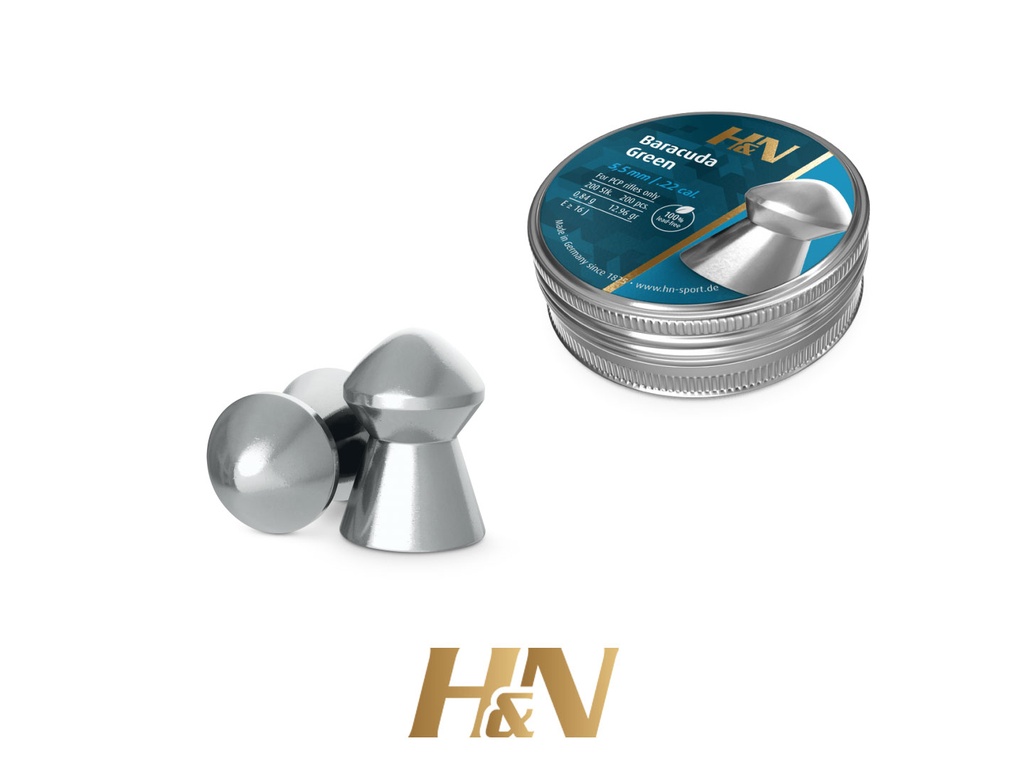 H&N-BARACUDA GREEN .22 (5.50)/200PKT/50CTN
