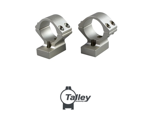 [TLS950000] Talley 1" Alloy Lightweight Rings - Silver (A-Bolt, Sako A7, Steyr SBS Pro Hunter, High)