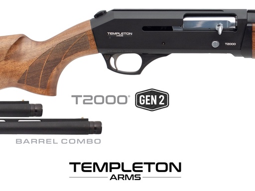 [TA-G2T2000W-COMBO] Templeton Arms T2000 Wood- Gen 2 (12 Gauge, 20"/28" Combo, Right Hand)