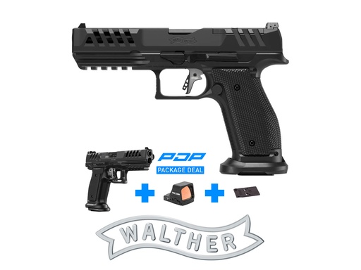 [CW-2913798-507COMP-KIT] Walther PDP Fullsize Steel Frame Match 5.0" with Holosun HE507 Comp Green & Mounting Plate *KIT*